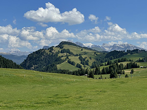 Panorama all'uscita dalla cabinovia