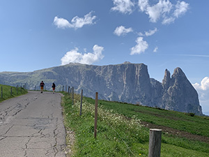 Sulla strada con lo Sciliar sullo sfondo