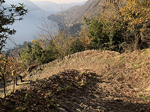 Un tratto ripido, vista lago