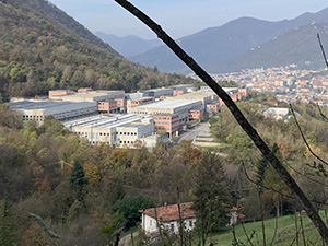 Veduta sui capannoni di Lumezzane