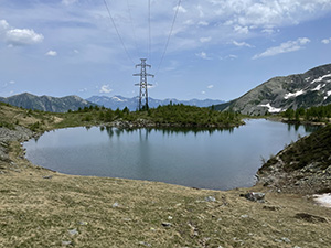 Il Lago Monscera, salendo verso il Passo Monscera