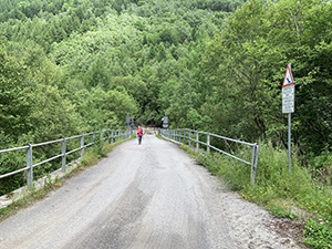 Il ponte a Valbiore sul Torrente Valle di Preda Rossa