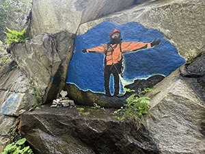 Dipinto su una parete di roccia